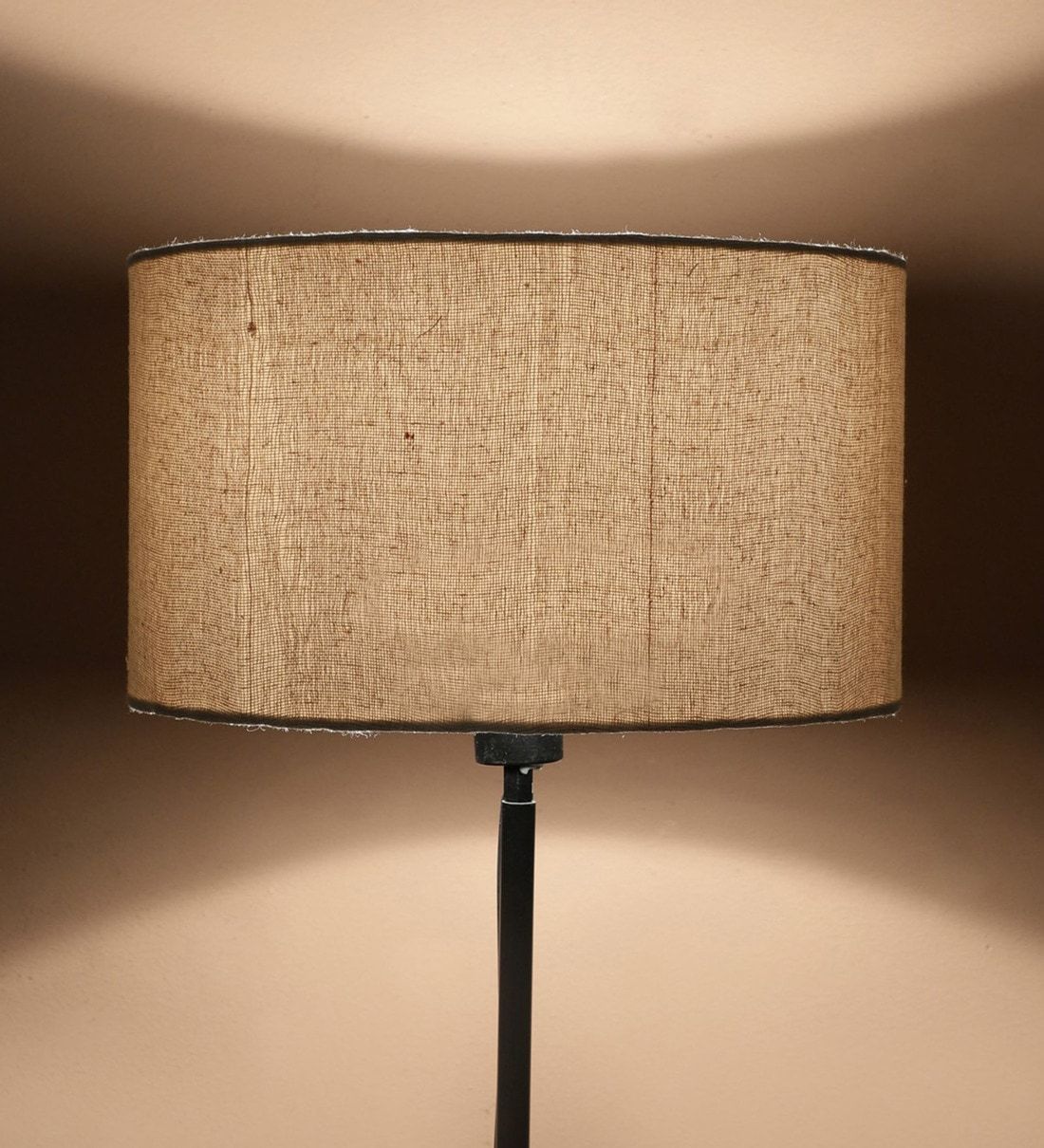 Buy Cream Texture Cotton Fabric Shade Lamp Shadebtr Crafts Online –  Solid – Lamp Shades – Lamps And Lighting – Pepperfry Product Regarding Textured Fabric Floor Lamps (View 8 of 15)