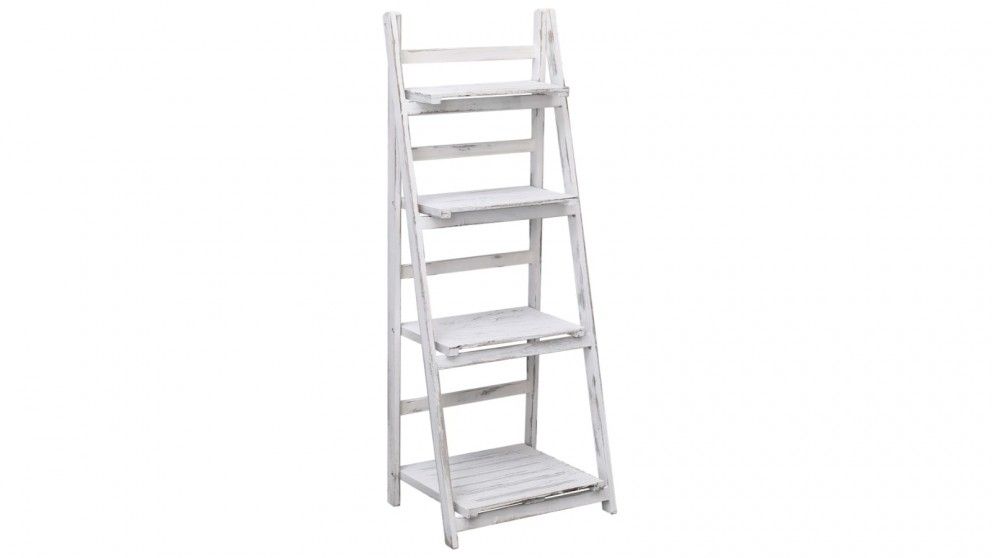 Buy Nnevl 4 Tier Plant Stand 43 X 33 X 113cm Wood – White | Harvey Norman Au Inside 4 Tier Plant Stands (View 15 of 15)
