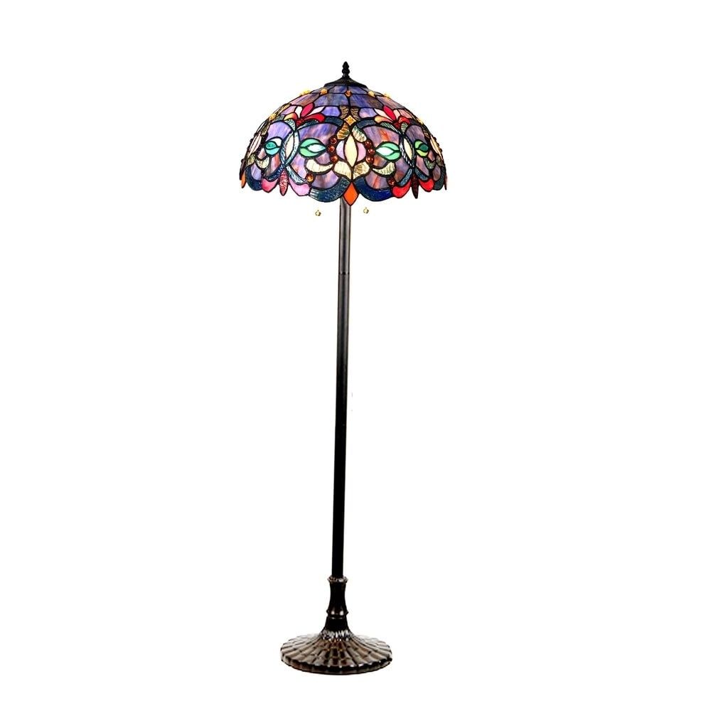 Chloe Tiffany Style Victorian Design 2 Light Dark Antique Bronze Floor Lamp  – On Sale – Overstock – 19492537 Regarding Dark Bronze Floor Lamps (View 11 of 15)
