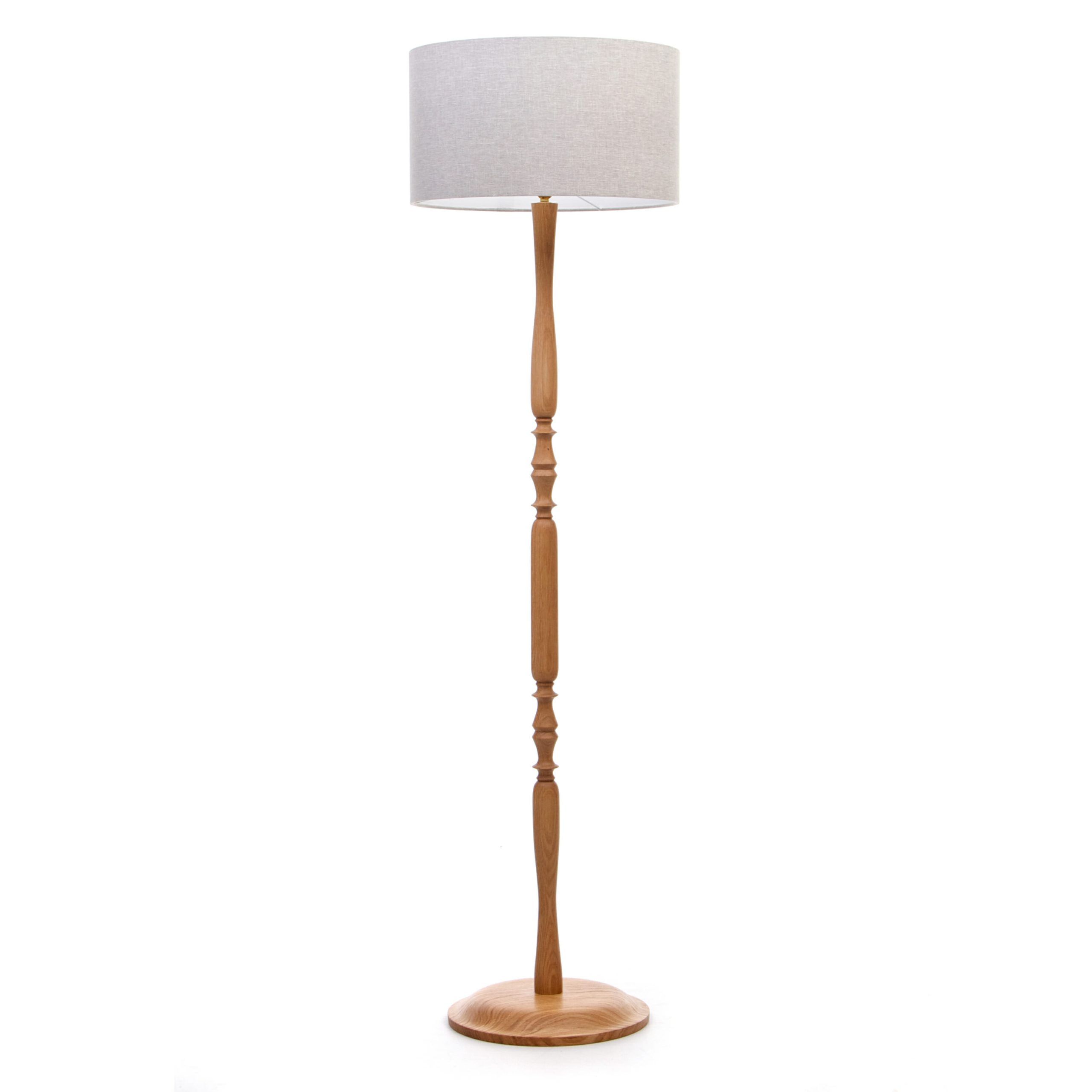 Classic Oak Floor Lamp | Wooden Floor Lamp | Handmade In The Uknick  Hammond Lighting And Furniture Within Oak Floor Lamps (View 2 of 15)