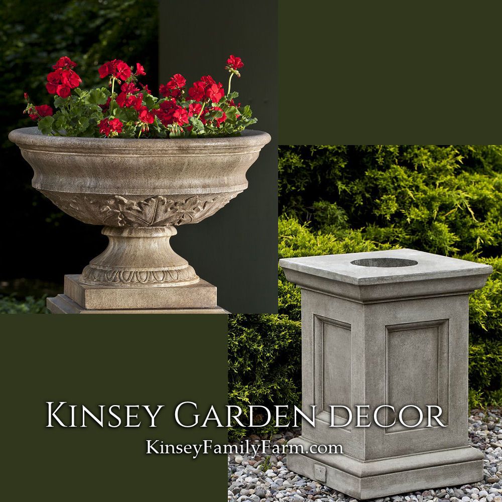 Coachhouse Urn Planter On Pedestal Stand Kinsey Garden Decor Throughout Greystone Plant Stands (Photo 6 of 15)