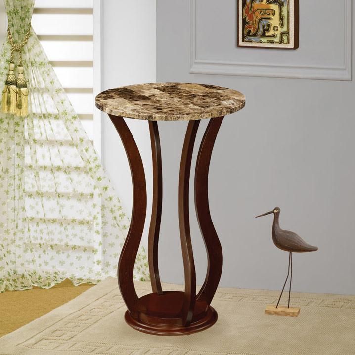 Coaster Accent Stands Round Marble Top Plant Stand | A1 Furniture &  Mattress | End Tables With Regard To Round Plant Stands (View 6 of 15)