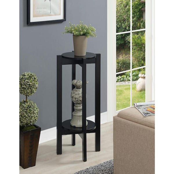 Convenience Concepts Newport Black Deluxe Plant Stand U14 186 – The Home  Depot Within Deluxe Plant Stands (View 6 of 15)