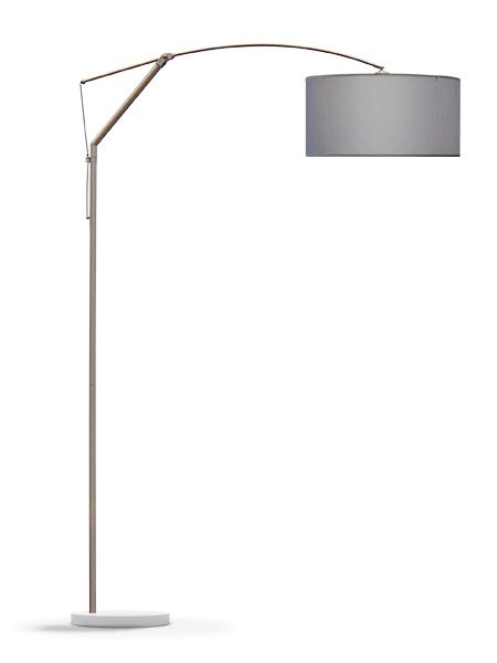 Crane Cantilever Commercial Floor Lamp Brushed Nickel | Seascape Lamps For Brushed Steel Floor Lamps (Photo 15 of 15)