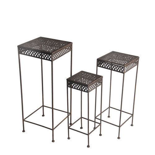 Dark Bronze Square Plant Stands Set Of Three At Best Price In Moradabad |  A. K. Exports Within Iron Square Plant Stands (Photo 15 of 15)