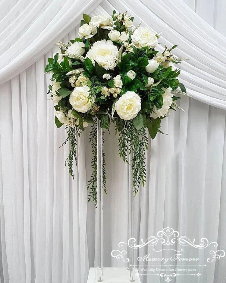 Decorative Wedding Columns Pillars Acrylic Crystal Clear Wedding Flower  Stands Bouquet Decorations Centerpiece Vase|party Diy Decorations| –  Aliexpress Within Crystal Clear Plant Stands (View 9 of 15)