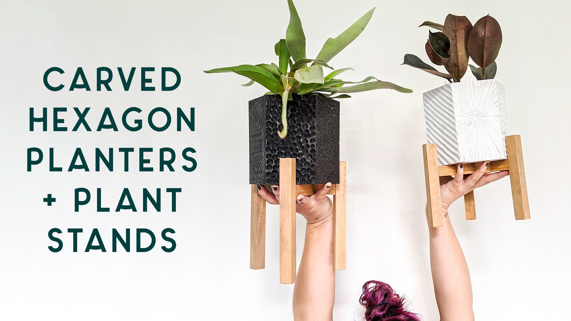 Diy Carved Hexagon Planter With Plant Stand • Ugly Duckling House With Regard To Hexagon Plant Stands (Photo 13 of 15)