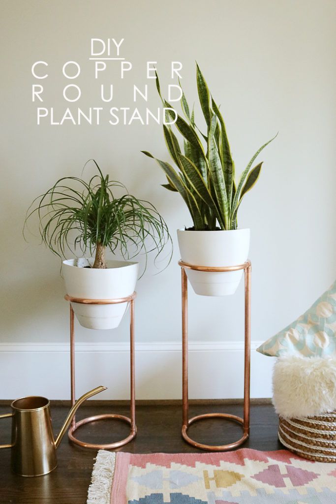 Diy Copper Round Plant Stand – Darling Darleen | A Lifestyle Design Blog With Copper Plant Stands (View 1 of 15)