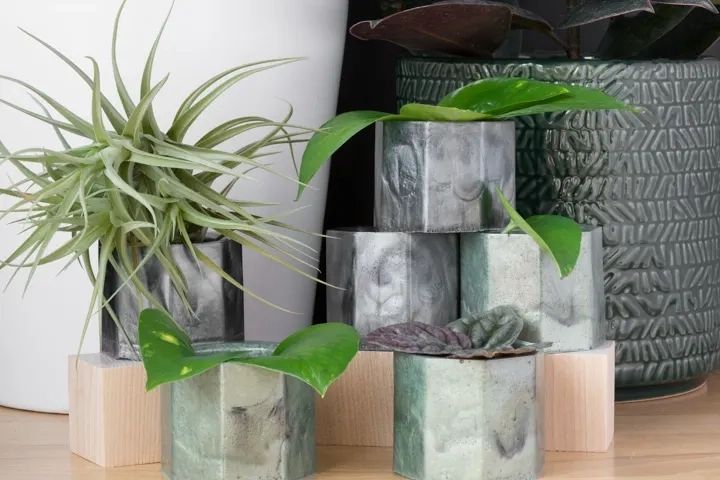 Diy Epoxy Resin Planters Using A Silicone Mold (& Heat Gun Tips!) With Regard To Resin Plant Stands (Photo 5 of 15)