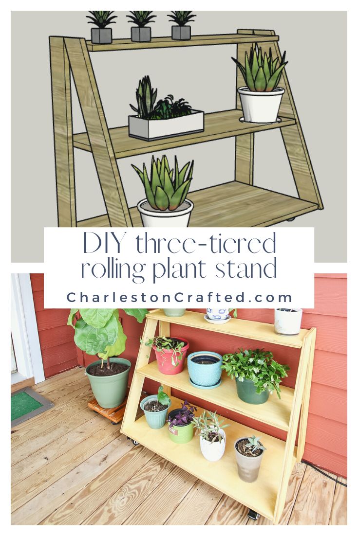 Diy Three Tiered Rolling Plant Stand Intended For Three Tiered Plant Stands (Photo 15 of 15)