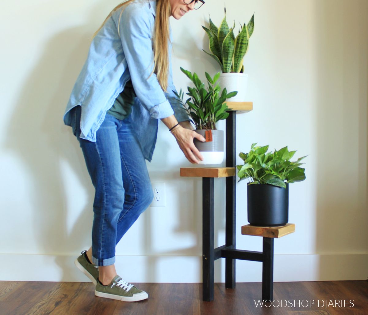 Diy Tiered Plant Stand | From Scrap Wood! Within Black Plant Stands (View 12 of 15)