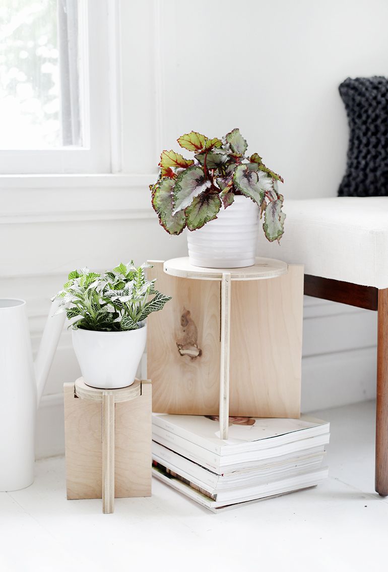 Diy Wooden Plant Stand – The Merrythought Regarding Particle Board Plant Stands (View 15 of 15)