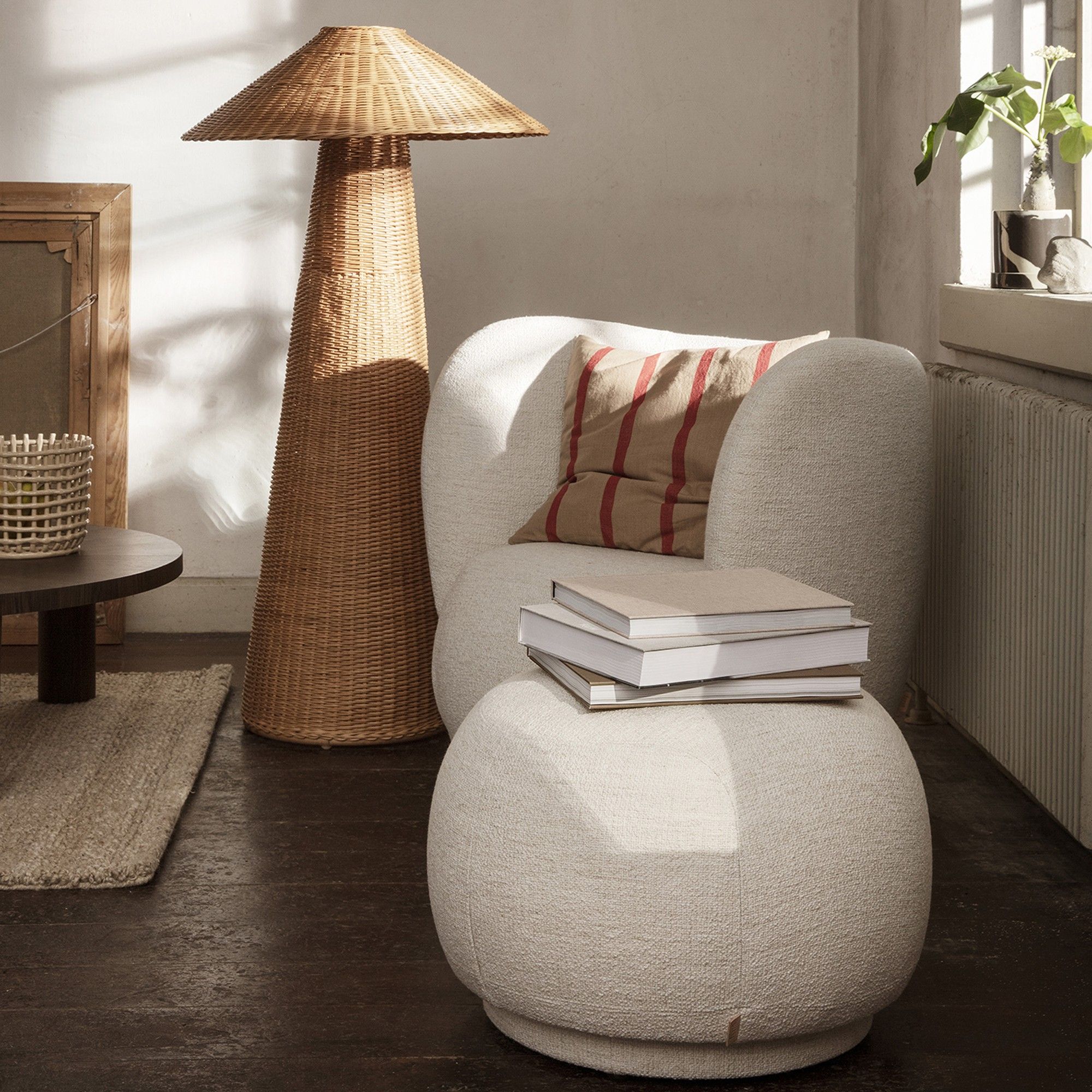 Dou Floor Lamp In Woven Rattan – Ferm Living Intended For Natural Woven Floor Lamps (View 2 of 15)