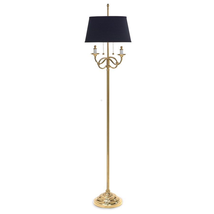 Doublepull Chain Brass Floor Lamp | Floor Lamps | Luxury Lamps | Home Decor  | Scullyandscully Regarding Floor Lamps With Dual Pull Chains (View 2 of 15)