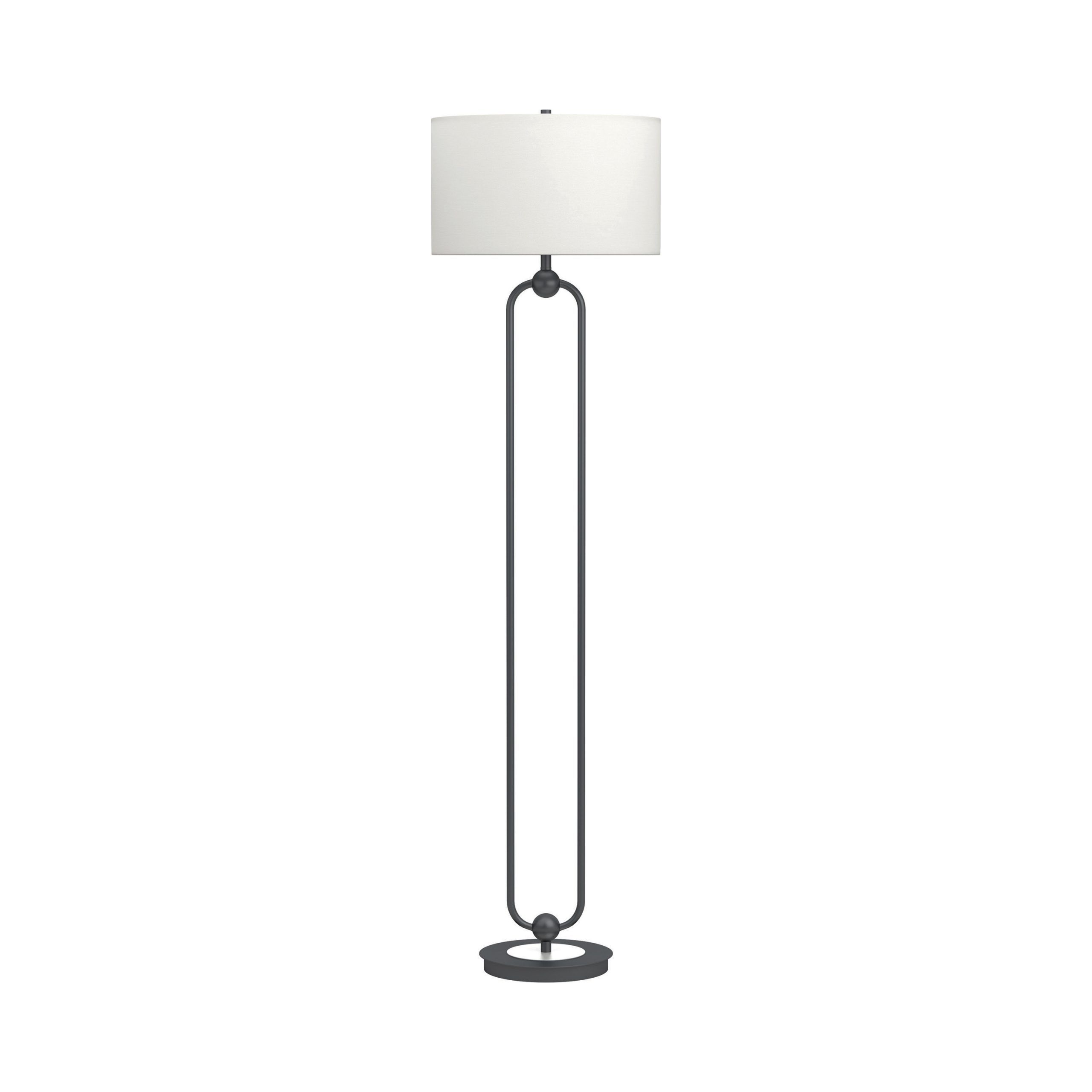 Drum Shade Floor Lamp White And Orb – Coaster Fine Furniture With White Shade Floor Lamps (View 9 of 15)