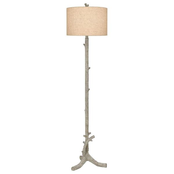 Dsi Lighting 62 In. Driftwood Indoor Floor Lamp With Oatmeal Hardback Drum  Shade Dshd19569fl – The Home Depot Within 62 Inch Floor Lamps (Photo 9 of 15)