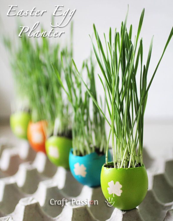 Easy Easter Planters – Egg Shell Craft • Craft Passion With Eggshell Plant Stands (View 14 of 15)