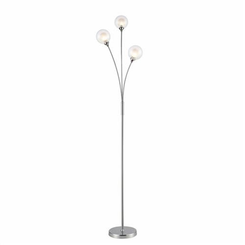 Felicidad Led Polished Chrome/ Clear Glass Sphere Floor Lamp Fra748 | The  Lighting Superstore Throughout Sphere Floor Lamps (View 6 of 15)