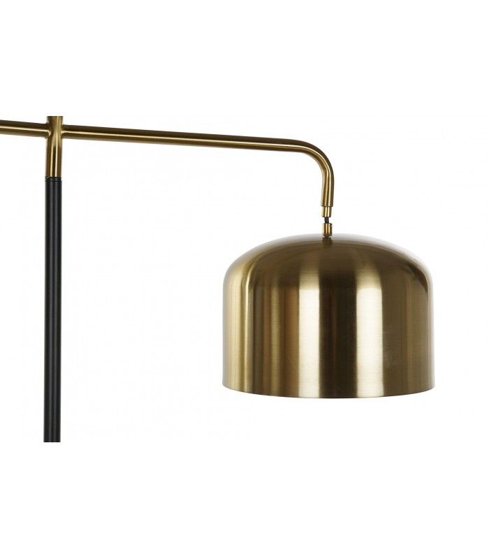 Floor Lamp Gold And Black Metal With White Marble Base Intended For Marble Base Floor Lamps (View 3 of 15)