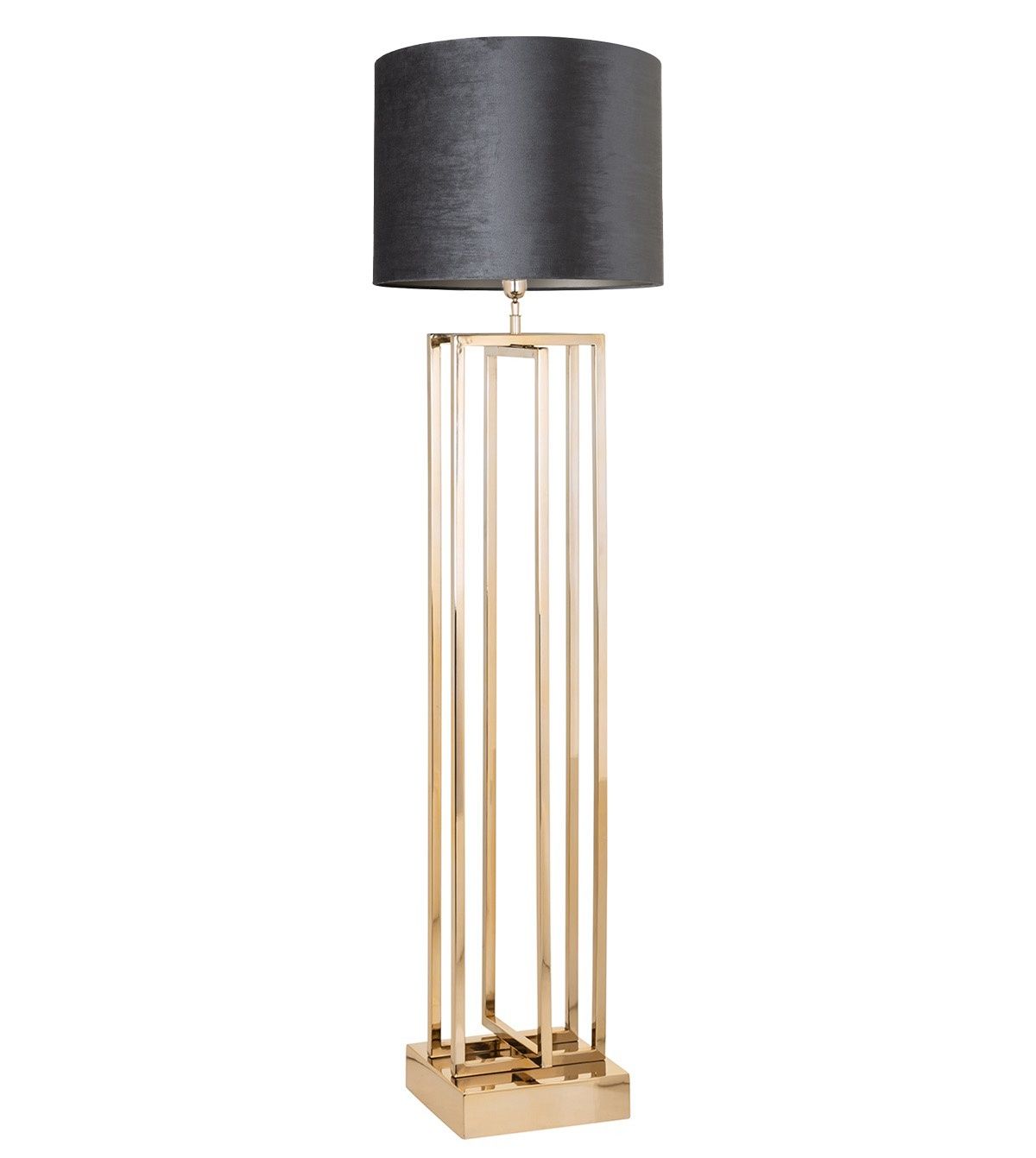 Floor Lamp "jay" Geometric Golden Stainless Steel Throughout Stainless Steel Floor Lamps (View 11 of 15)