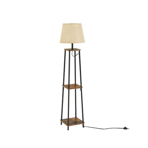 Floor Lamp With 2 Shelves | Home Furniture | Vasaglesongmics Inside Brown Floor Lamps (View 13 of 15)