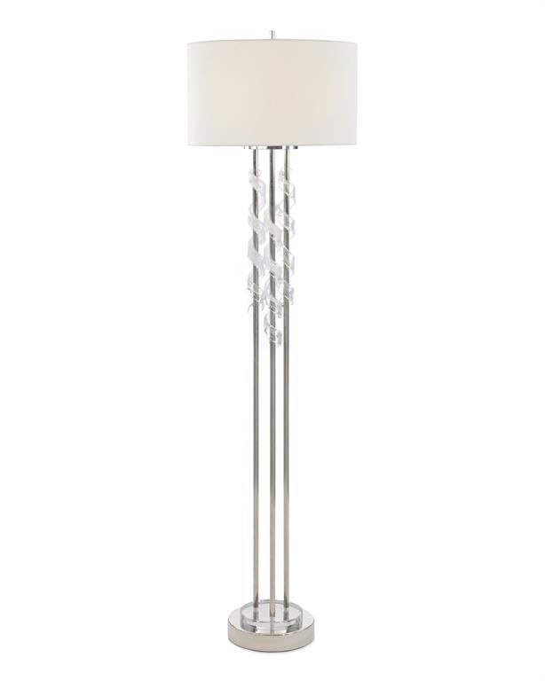 Floor Lamp With Frosted Glass Swirls – Scenario Home Regarding Frosted Glass Floor Lamps (View 11 of 15)