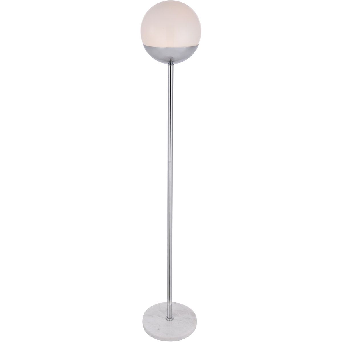 Floor Lamps 1 Light Fixtures With Chrome Finish Metal/glass/marble Material  E26 Bulb 11" 40 Watts – Walmart In Chrome Finish Metal Floor Lamps (Photo 7 of 15)