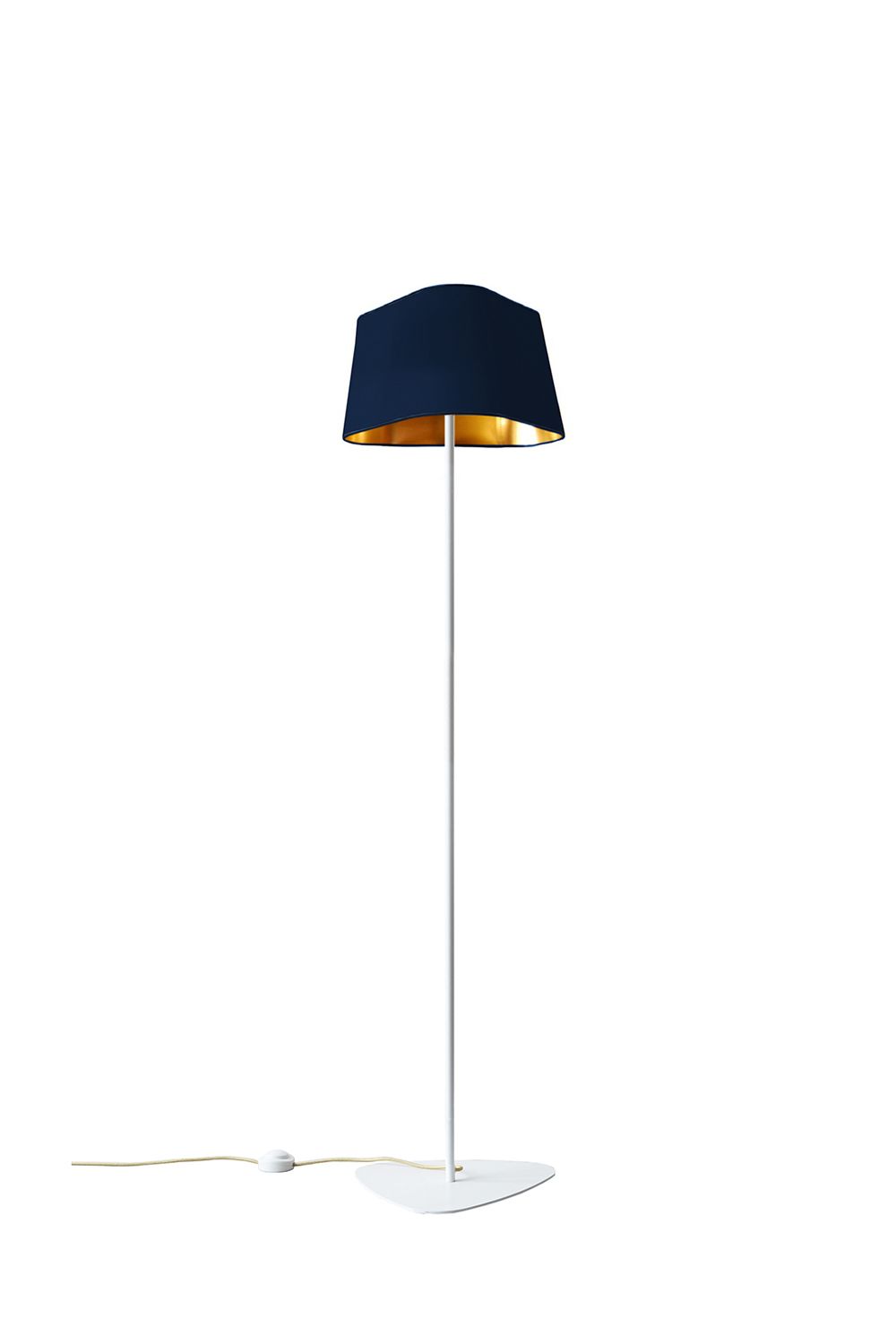 Floorlamp 162 Grand Nuage – Navy Blue And Gold – Designheure Inside Blue Floor Lamps (Photo 3 of 15)