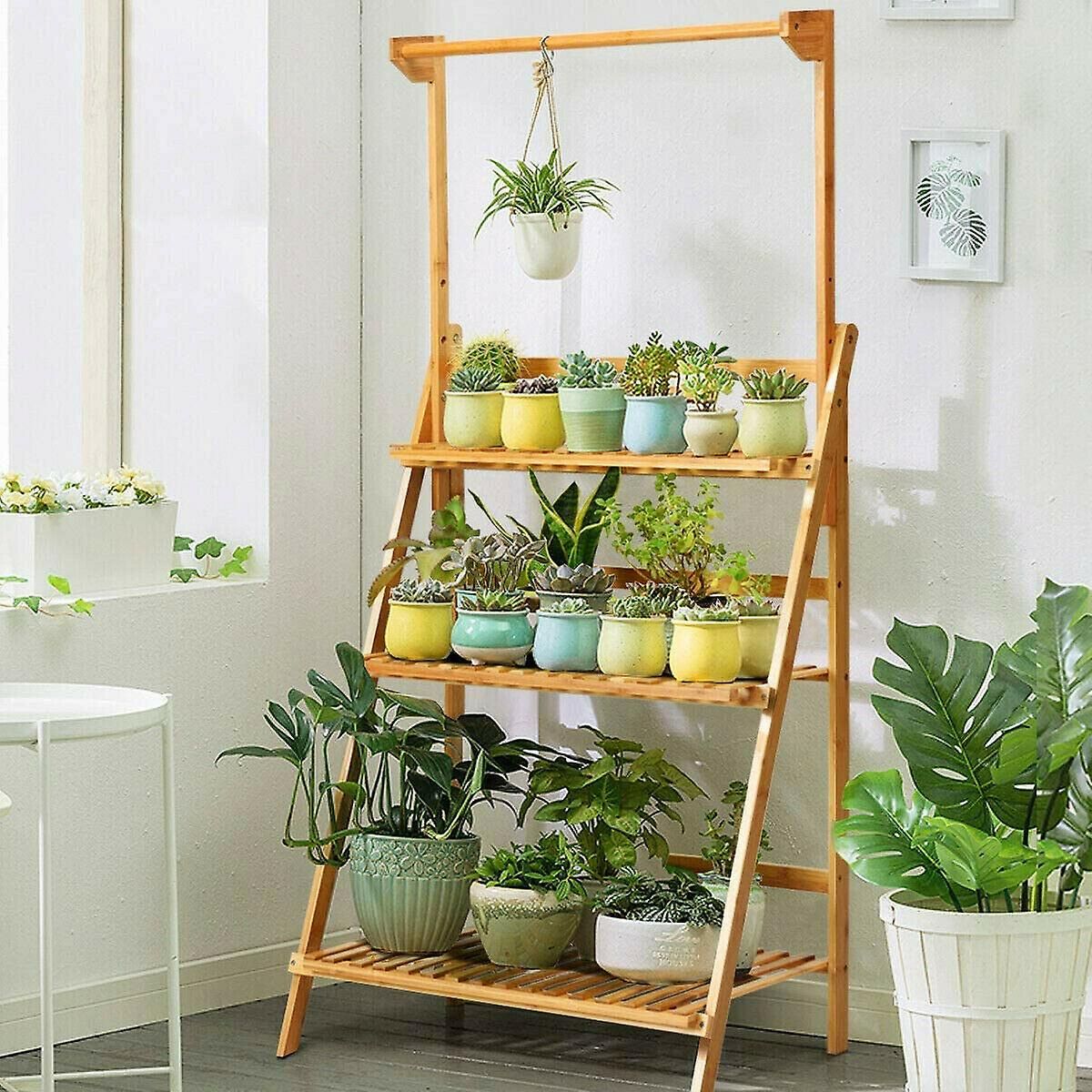 Folding 3 Tier Hanging Plant Stand | Fruugo No Regarding 15.5 Inch Plant Stands (Photo 10 of 15)