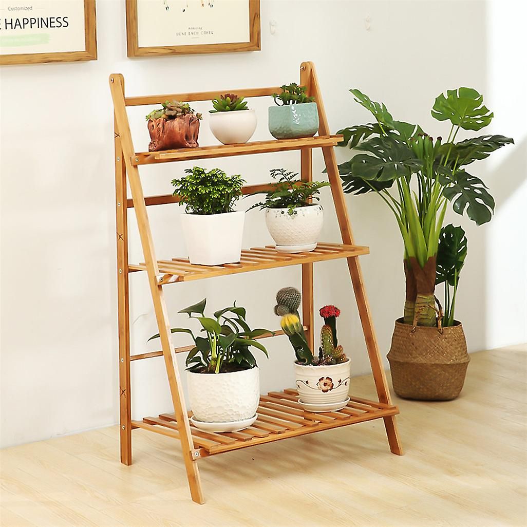 Folding 3 Tier Plant Stand | Fruugo It Inside 15 Inch Plant Stands (Photo 12 of 15)