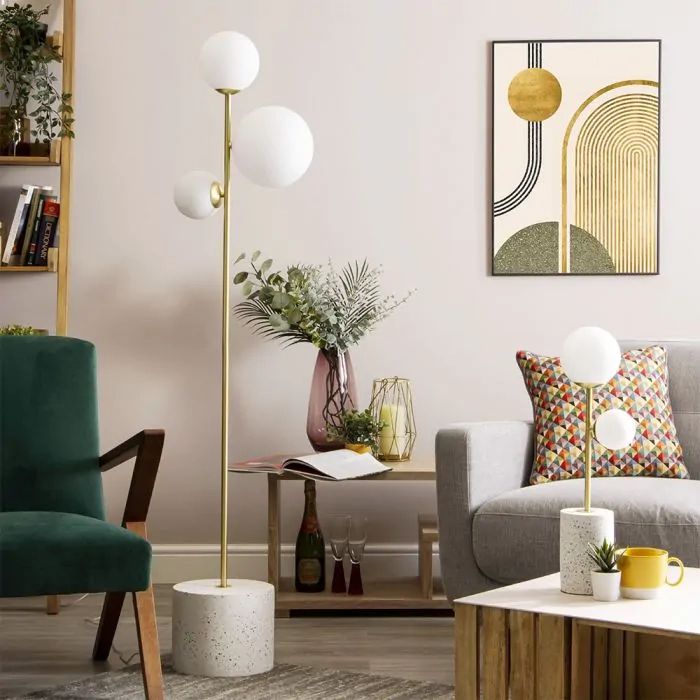 Forella Floor Lamp, Satin Brass | Bhs Intended For Satin Brass Floor Lamps (Photo 8 of 15)