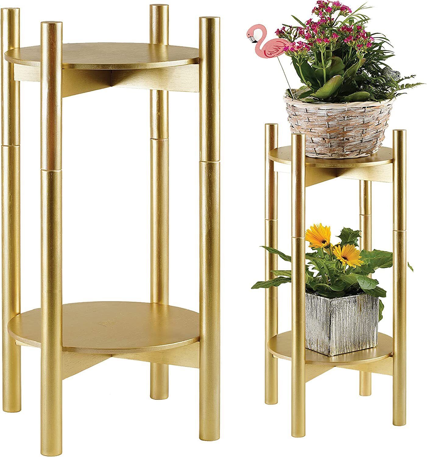 Golden Indoor Plant Stand For 5 To 10 Inch Diameter Planter Pots 24 Inches  High | Ebay Regarding 5 Inch Plant Stands (Photo 15 of 15)