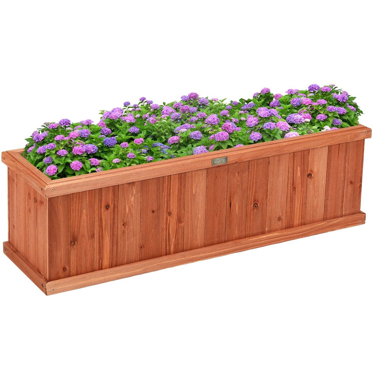 Goplus Costway 12 In H X 12 In W Brown Indoor/outdoor Rectangular Wood Plant  Stand In The Plant Stands Department At Lowes For Plant Stands With Flower Box (View 8 of 15)