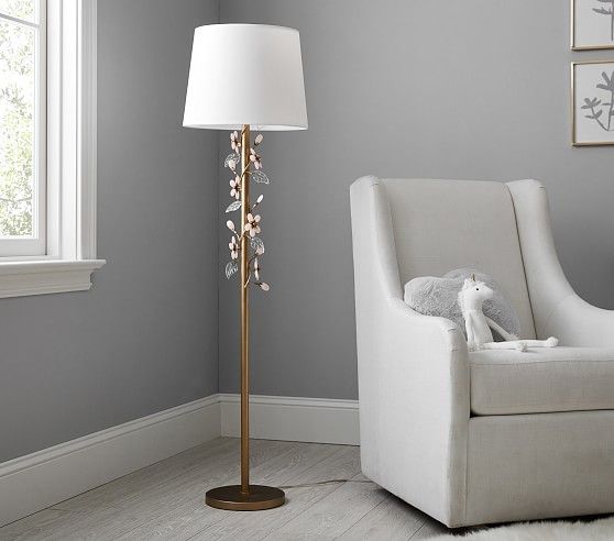 Grace Pink Flower Floor Lamp | Pottery Barn Kids Intended For Pink Floor Lamps (View 14 of 15)