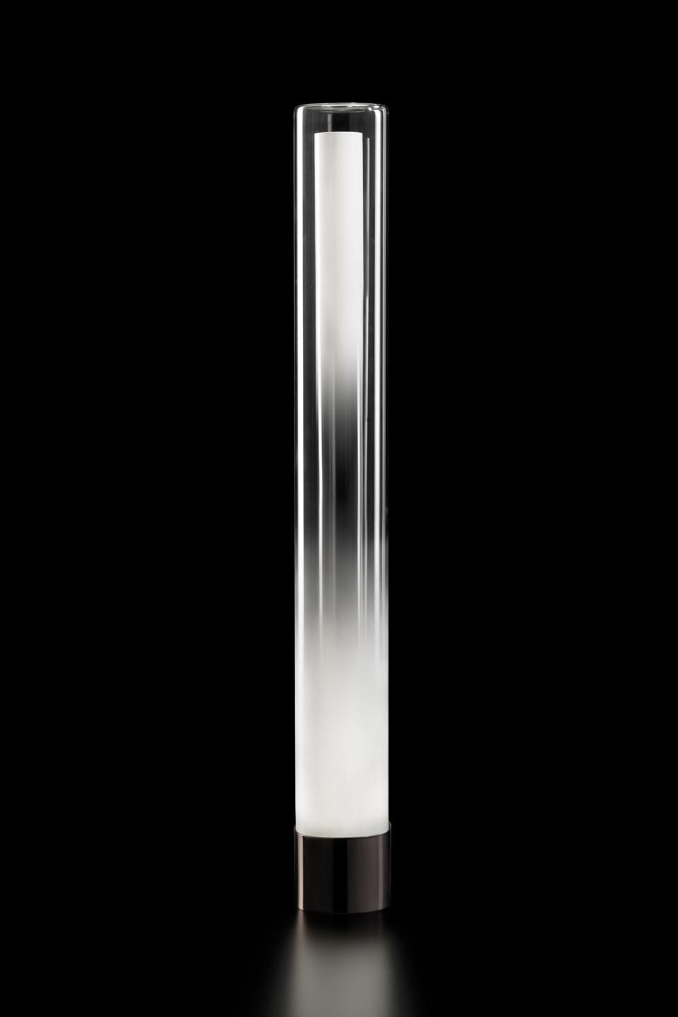 Gradient Glass Cylinder Floor Lamp In White Gradient – Italamp – Lampadaire   Classic And Contemporary Chandelier – Réf (View 5 of 15)