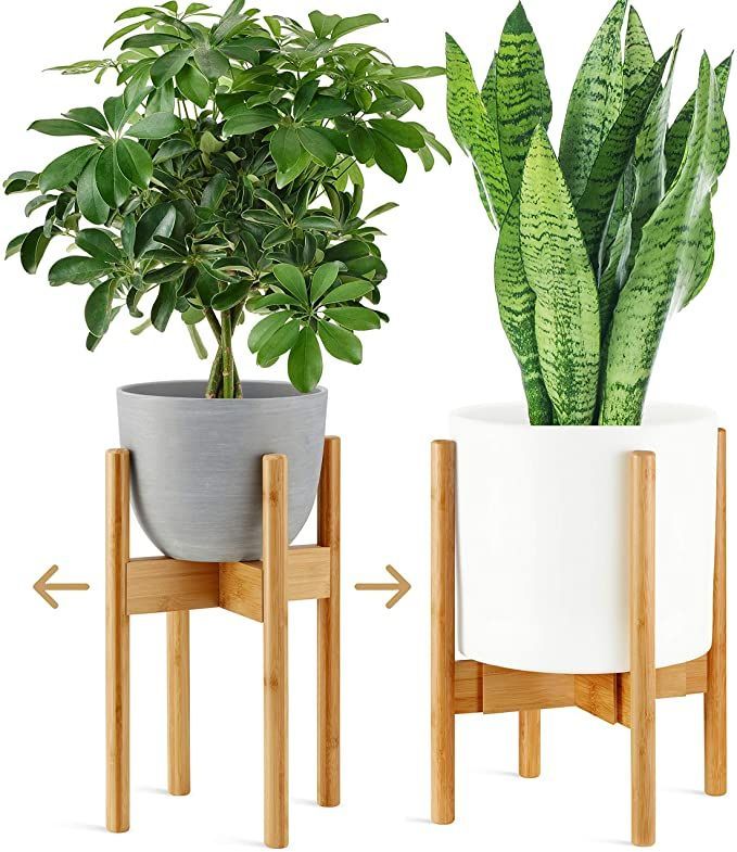 Greemoose Plant Stand I Mid Century Indoor, Bamboo, Wooden, Adjustable (8 12  Inch), Tall Modern Plant Holder (planter Not Included) | Plant Stand, Plant  Stand Indoor, Wooden Plant Stands Inside 12 Inch Plant Stands (View 12 of 15)