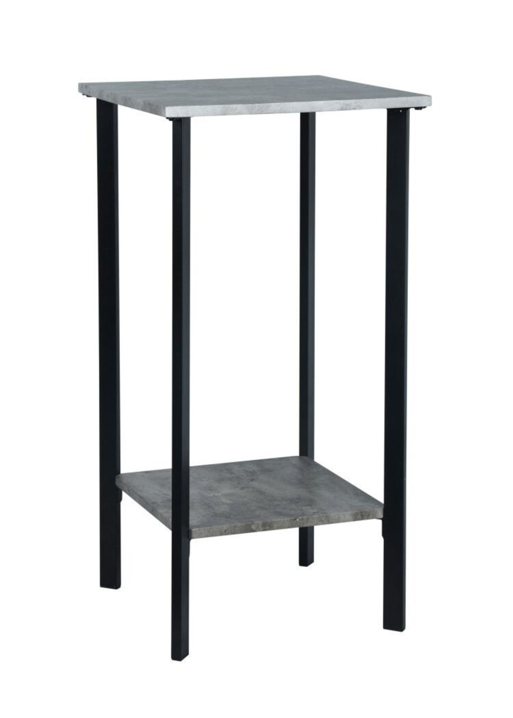 Grey Cement Look Accent Table, Square 32 Inch – Maison Caplan Within White 32 Inch Plant Stands (Photo 14 of 15)