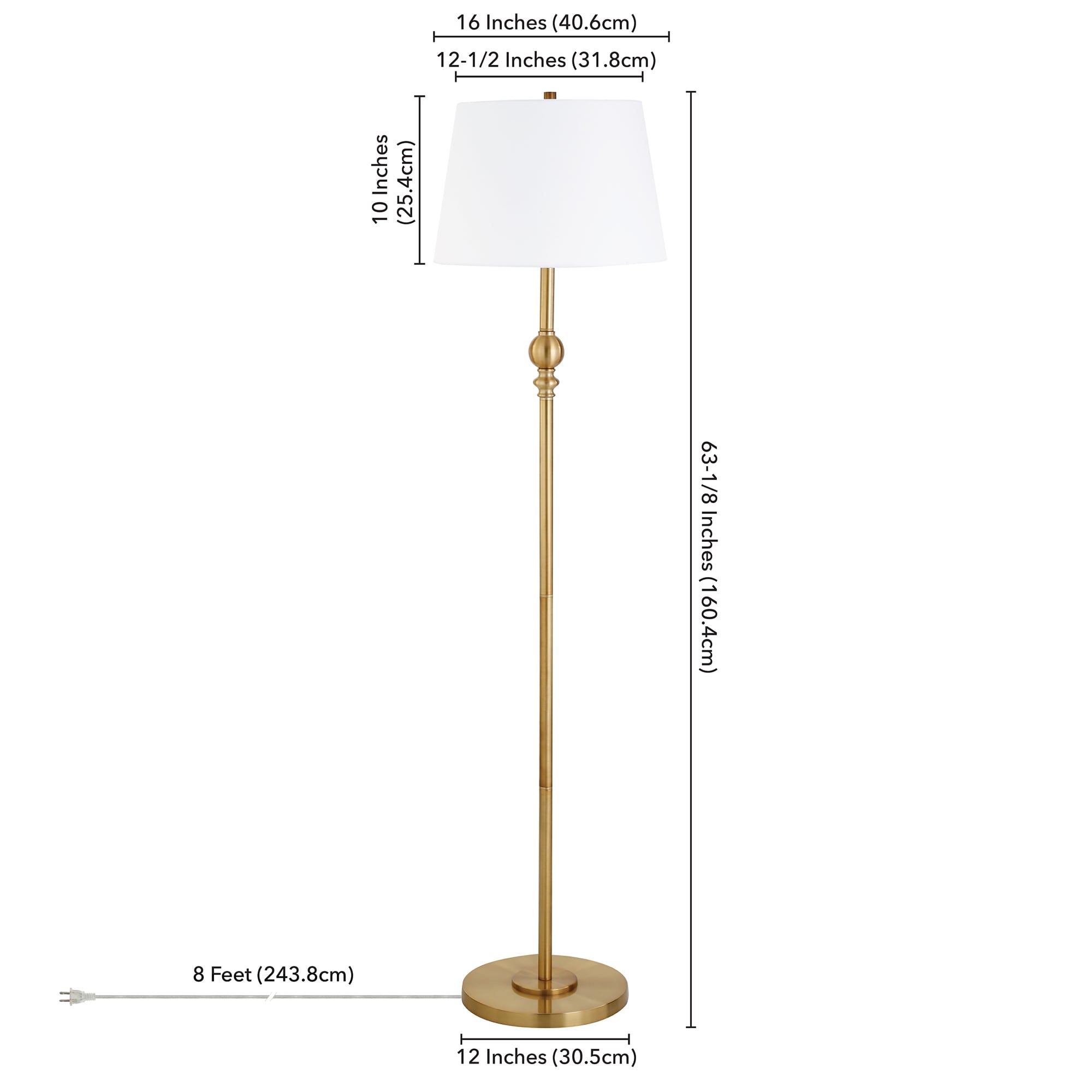 Hailey Home Tucker 62 In Brass Floor Lamp In The Floor Lamps Department At  Lowes With Regard To 62 Inch Floor Lamps (View 7 of 15)