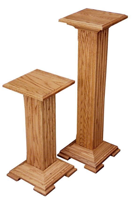 Hardwood Pedestal Plant Stand From Dutchcrafters Amish Furniture Intended For Cherry Pedestal Plant Stands (View 12 of 15)