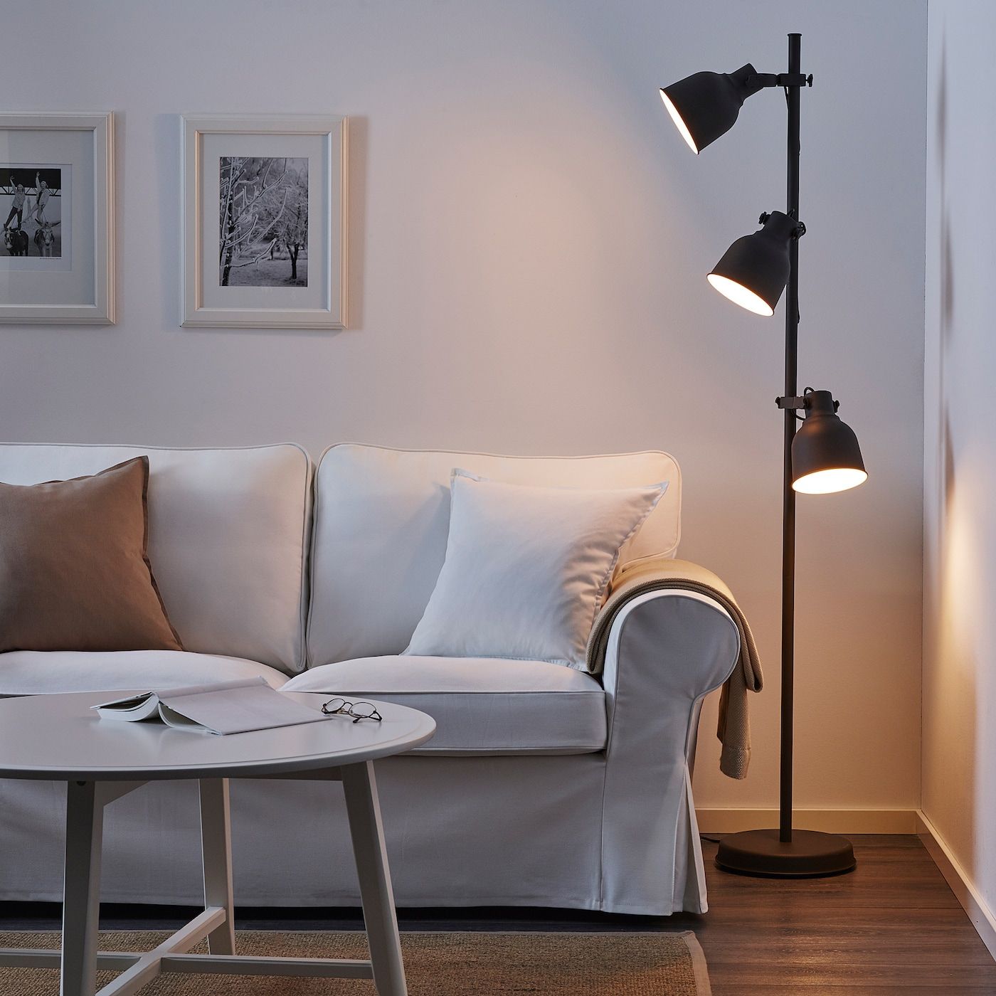 Hektar Dark Grey, Floor Lamp With 3 Spot – Ikea Within Charcoal Grey Floor Lamps (Photo 11 of 15)