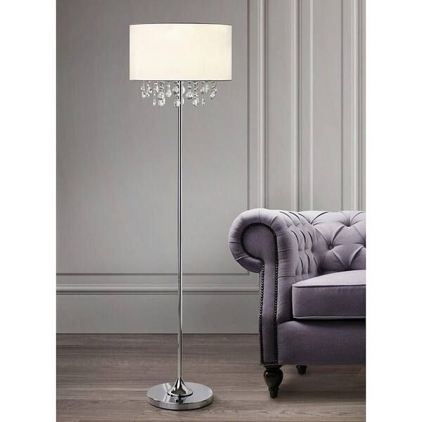 Featured Photo of Top 15 of Chrome Finish Metal Floor Lamps