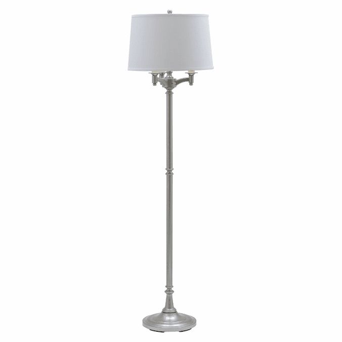 House Of Troy L800 Sn Lancaster 62 Inch Tall Satin Nickel Finish  Traditional Floor Lamp – Hot L800 Sn Regarding 62 Inch Floor Lamps (Photo 13 of 15)