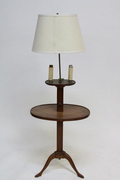 Inlaid 2 Tier Lamp Table – Capsule Auctions Throughout Floor Lamps With 2 Tier Table (View 15 of 15)