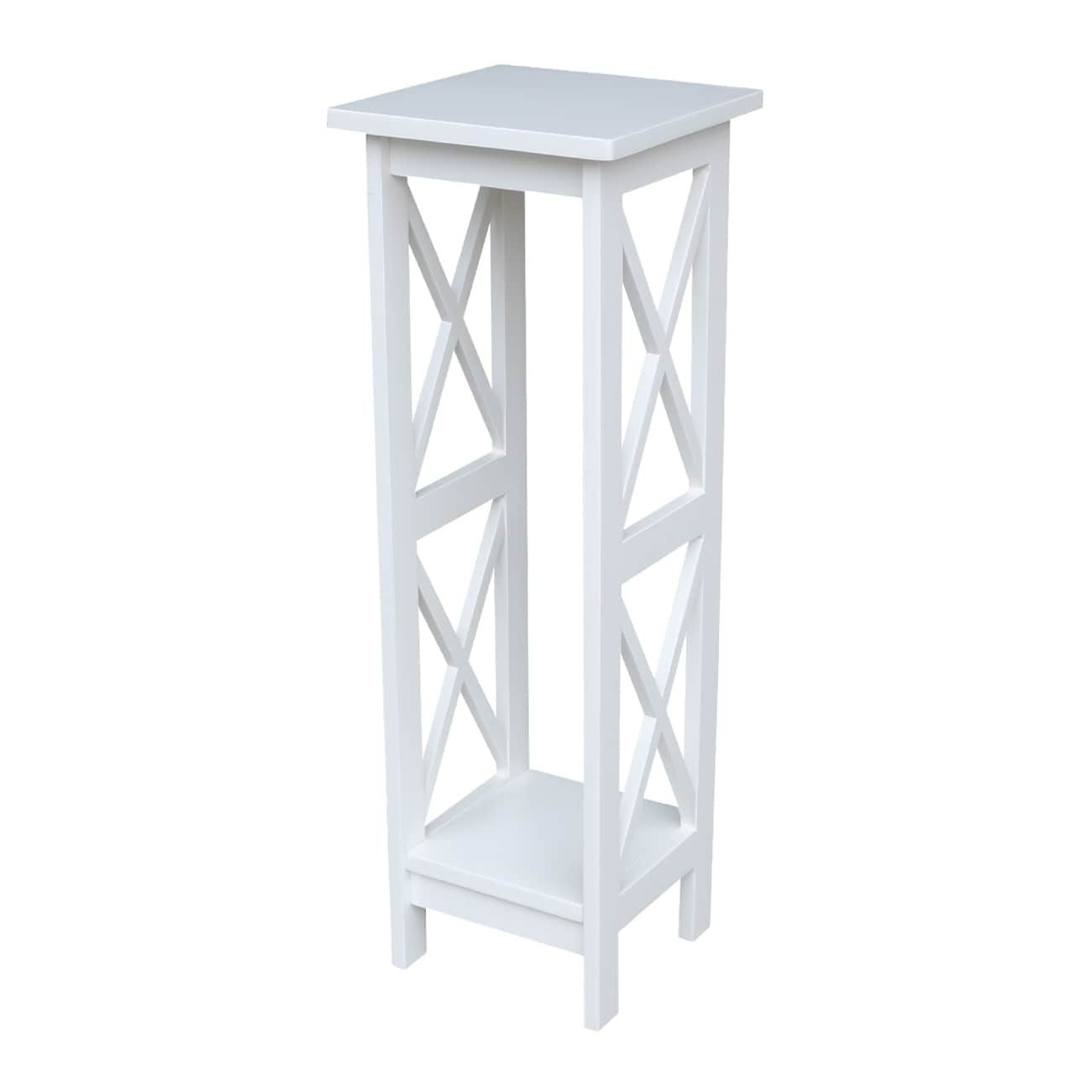 International Concepts 36 In H X 12 In W White Indoor Square Wood Plant  Stand In The Plant Stands Department At Lowes Inside White Plant Stands (Photo 13 of 15)