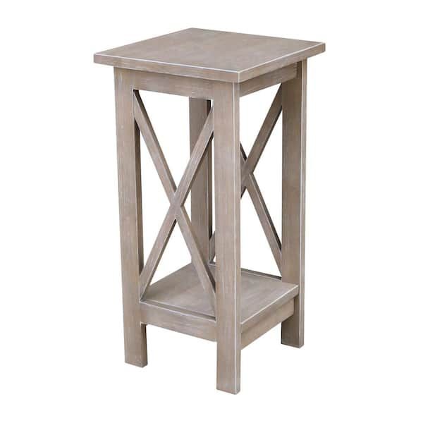 International Concepts Weathered 24 In. H Gray X Sided Plant Stand  Ot09 3071x – The Home Depot For Weathered Gray Plant Stands (Photo 15 of 15)