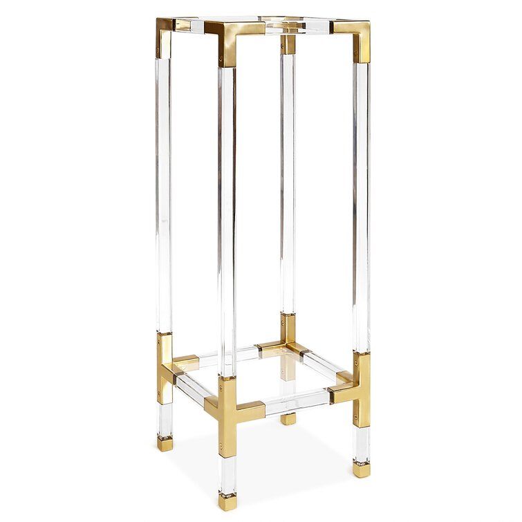 Jonathan Adler Jacques Square Pedestal Plant Stand | Wayfair With Regard To Acrylic Plant Stands (View 15 of 15)