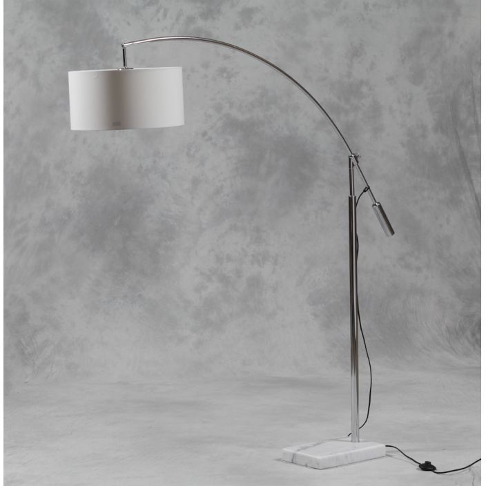 Large Arc Marble Base Floor Lamp | Floorstanding Lighting Pertaining To Marble Base Floor Lamps (View 7 of 15)