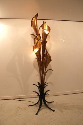 Large Vintage Tropical Flower Floor Lamphans Kögl For Sale At Pamono Throughout Flower Floor Lamps (View 14 of 15)