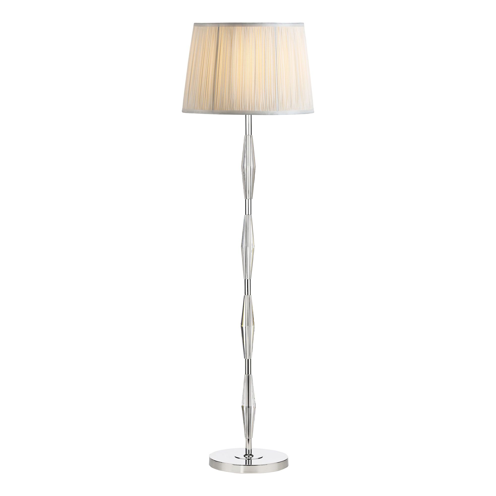 Laura Ashley Lights Laura Ashley Blake Floor Lamp Polished Chrome Crystal –  Base Only – All Lighting – Fishpools With Regard To Wide Crystal Floor Lamps (View 14 of 15)
