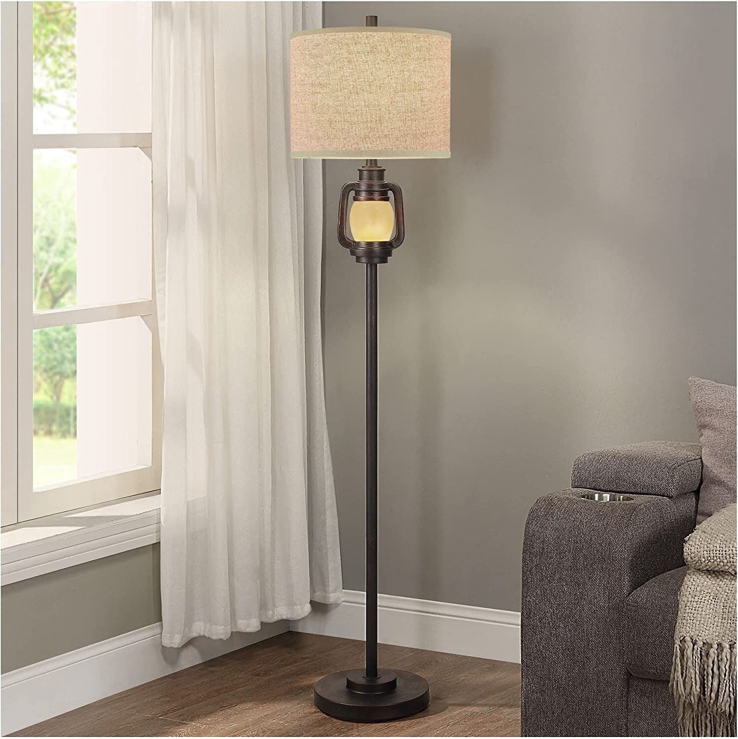 Linen Floor Lamp – Etsy For Textured Linen Floor Lamps (View 8 of 15)